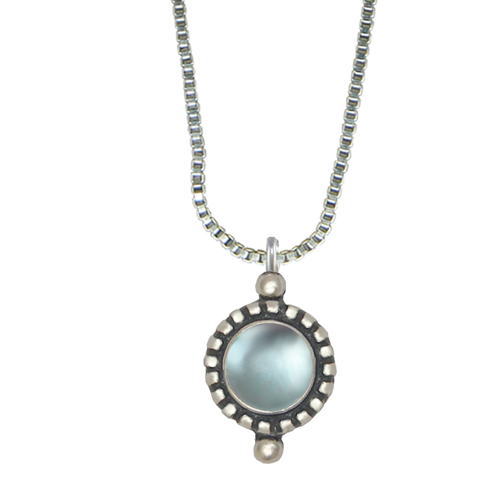 Sterling Silver Little Blue Topaz Pendant Necklace
